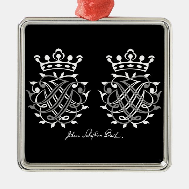 Ornamento De Metal Johann Sebastian Bach Siegel (Frente)