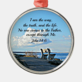 Ornamento De Metal John 14:6 Eu sou o caminho...