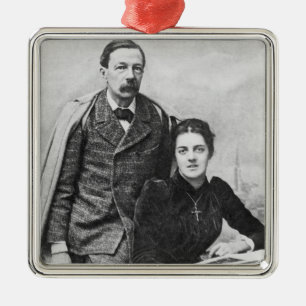 Ornamento De Metal John Addington Symonds e sua filha, 1891