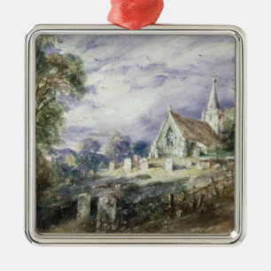 Ornamento De Metal John Constable   Stoke a igreja de Poges