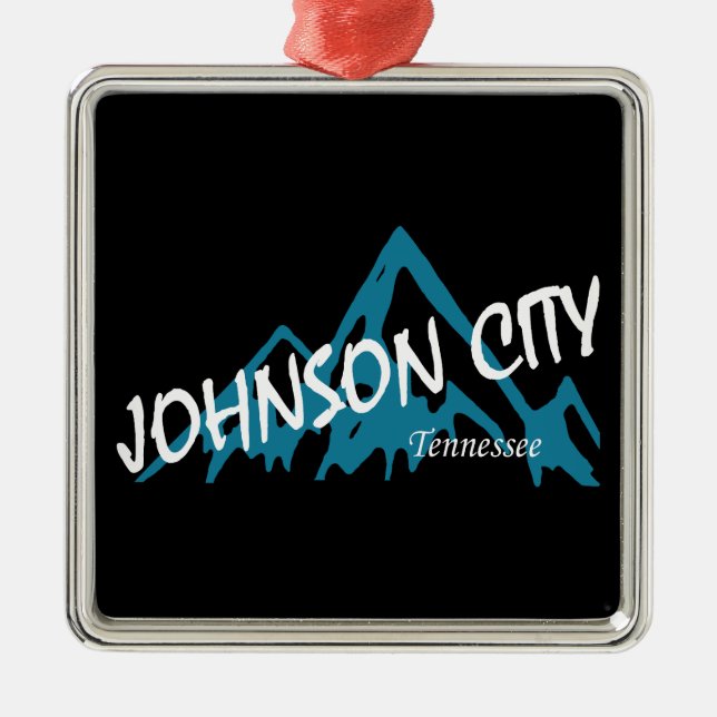 Ornamento De Metal Johnson City Tennessee Montanhas (Frente)