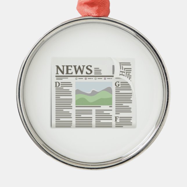 Ornamento De Metal Jornal (Frente)