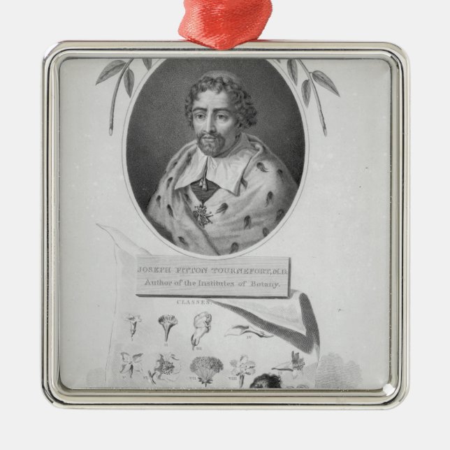 Ornamento De Metal Joseph Pitton de Tournefort (Frente)