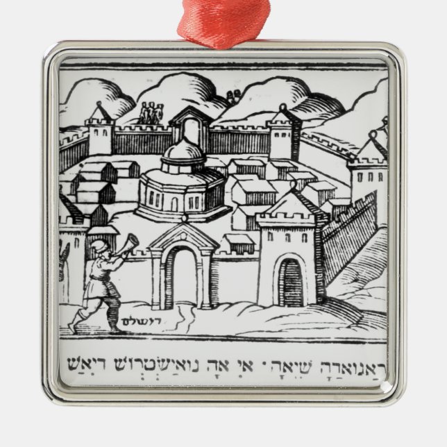 Ornamento De Metal Joshua nas paredes de Jericho (Frente)