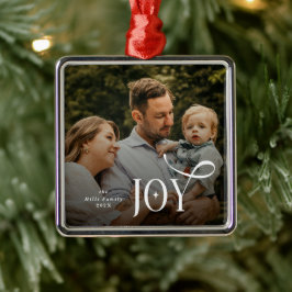 Ornamento De Metal Joy Family Photo Christmas 