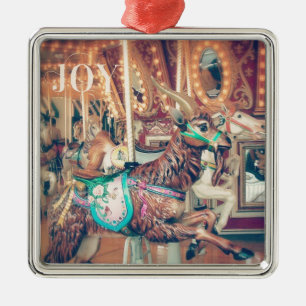 Ornamento De Metal Joy Feliz Goat