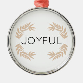 Ornamento De Metal Joyful Leaves
