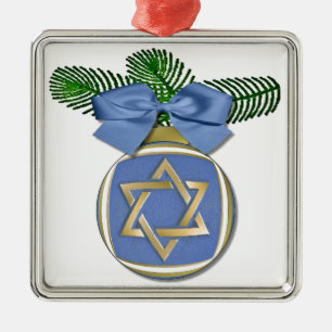 Ornamento De Metal Judaica Hanukkah Star De David Ornament Impressão