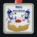 Ornamento De Metal Judaica Happy Hanukkah Dançando Dreidels Doughnut<br><div class="desc">Você está vendo The Lee Hiller Designs Collection of Home and Office Decor,  Roupa,  Gifts and Coleções. As Designs incluem Lee Hiller Photoographic e Mixed Media Digital Art Collection. Você pode ver sua fotografia da Nature em http://HikeOurPlanet.com/ e seguir seu blog de caminhada no Hot Primavera National Park.</div>