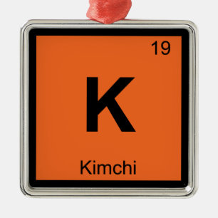 Ornamento De Metal K - Símbolo Periódico de Mesa Química Kimchi