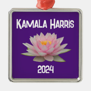 Ornamento De Metal Kamala Harris Lotus 2024