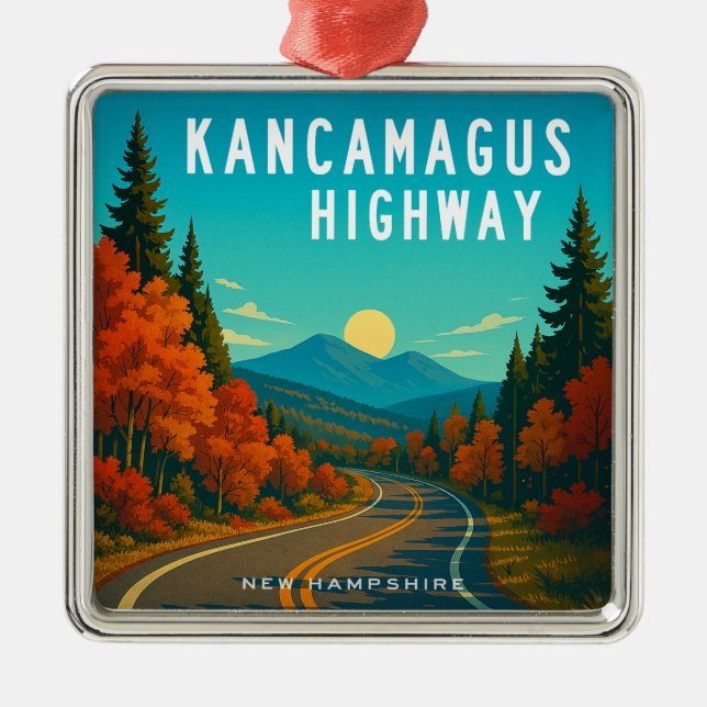Ornamento De Metal Kancamagus Highway New Hampshire Sunset (Frente)