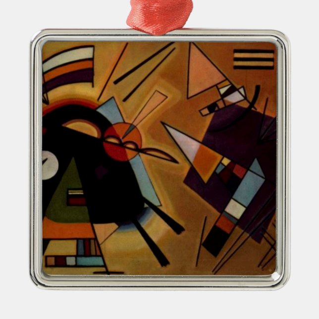 Ornamento De Metal Kandinsky Black Violet (Frente)