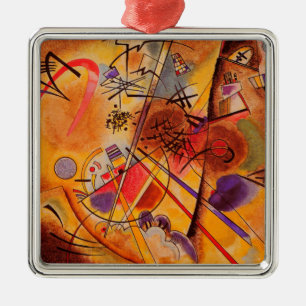 Ornamento De Metal Kandinsky Brown Yellow Red Blue