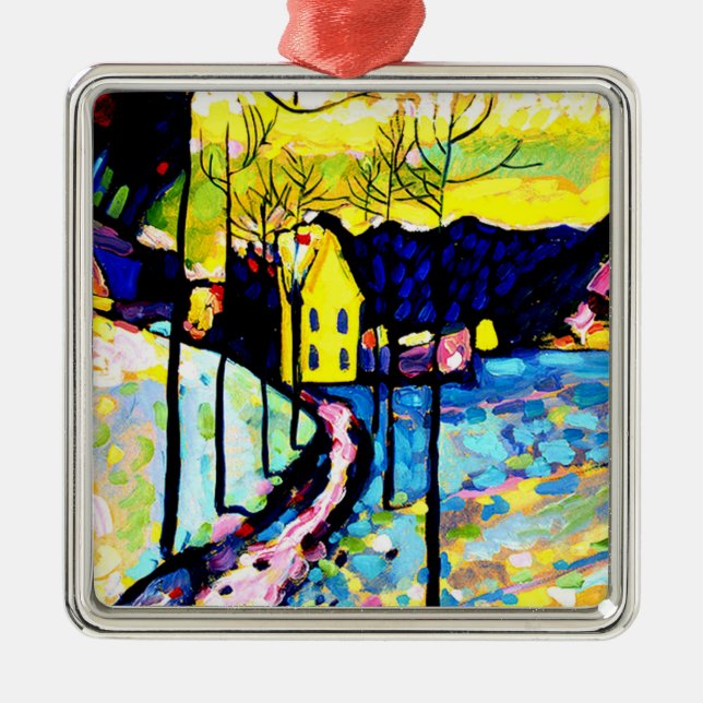 Ornamento De Metal Kandinsky - Paisagem de inverno (Frente)