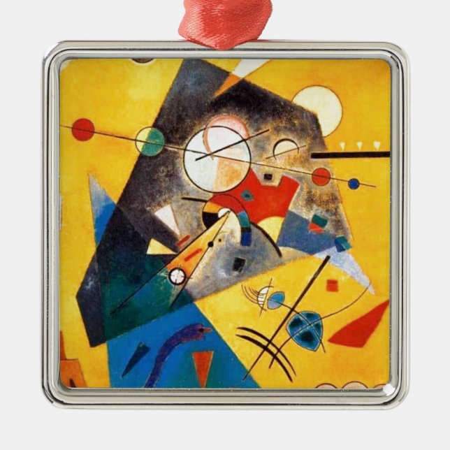 Ornamento De Metal Kandinsky Quiet Harmony Abstrato Art (Frente)