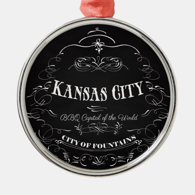 Ornamento De Metal Kansas City Missouri - capital do CHURRASCO do (Frente)