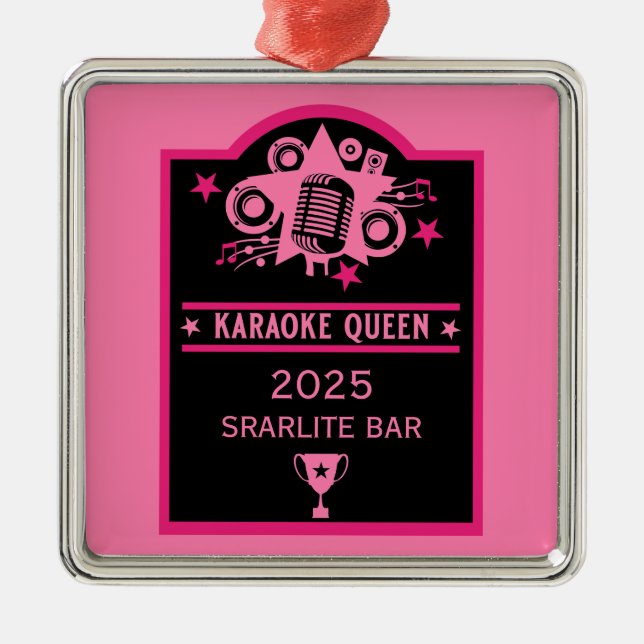 Ornamento De Metal Karaoke Winner (Frente)