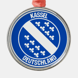 Ornamento De Metal Kassel Round Emblem