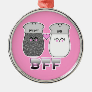 Ornamento De Metal Kawaii Salt n Pepper BFF