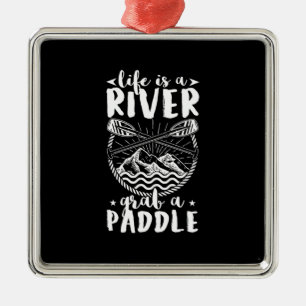 Ornamento De Metal Kayak Driver Life É Um Rio