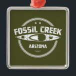 Ornamento De Metal Kayaking de Arizona de Creek Fóssil<br><div class="desc">O rio Fossil Creek Wild e Scenic é um afluente principal do rio Verde,  apenas Arizona de outros rios selvagens e cênicos.</div>