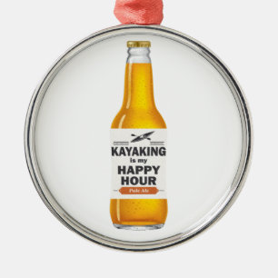 Ornamento De Metal Kayaking É Minha Hora Feliz