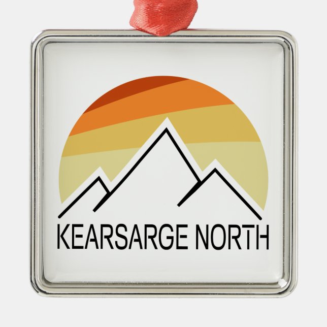 Ornamento De Metal Kearsarge North New Hampshire Retro (Frente)