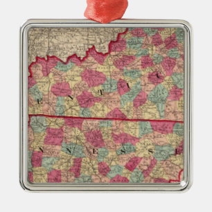 Ornamento De Metal Kentucky e Tennessee 2