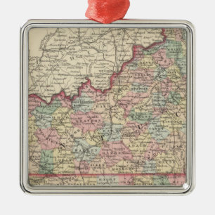 Ornamento De Metal Kentucky e Tennessee 2