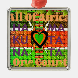 Ornamento De Metal Kenya Hakuna Matata
