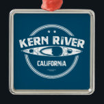 Ornamento De Metal Kern River California Kayaking<br><div class="desc">Alimentado por neve derretida perto do Monte Whitney,  o rio Kern atravessa 165 milhas de cânions cênicos através das majestosas Montanhas de Sierra Nevada e tem caiaque interminável,  canoagem,  embarque de pá,  tubagem e oportunidades de barco.</div>