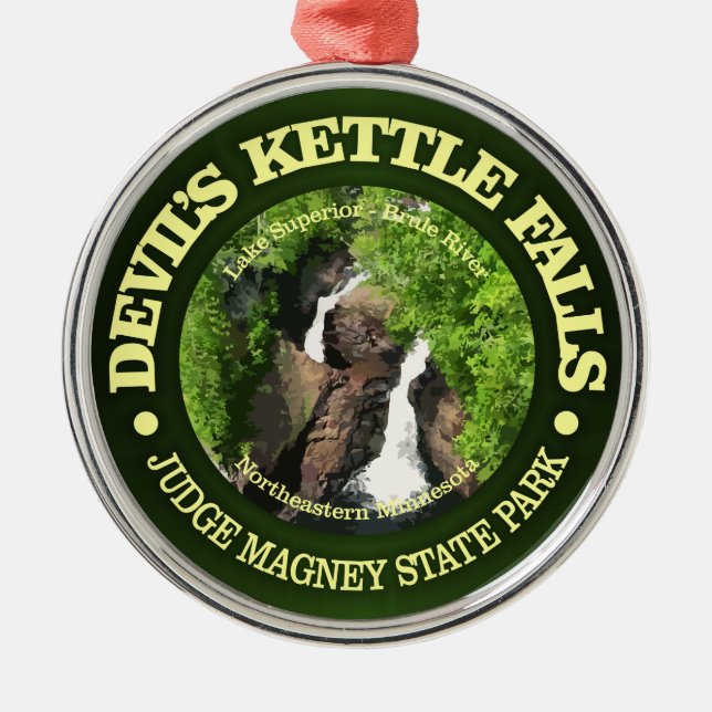 Ornamento De Metal Kettle Falls do Demônio (Frente)