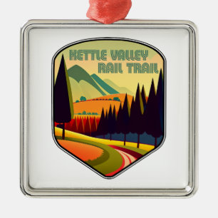Ornamento De Metal Kettle Valley Rail Triail British Columbia Colors