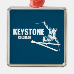 Ornamento De Metal Keystone Colorado Skier