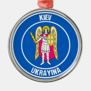 Ornamento De Metal Kiev Round Emblem