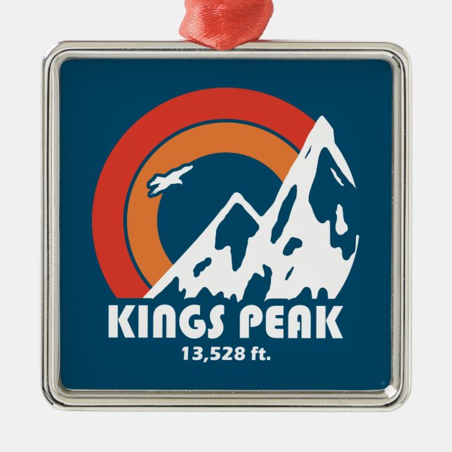 Ornamento De Metal Kings Peak Utah Sun Eagle (Frente)