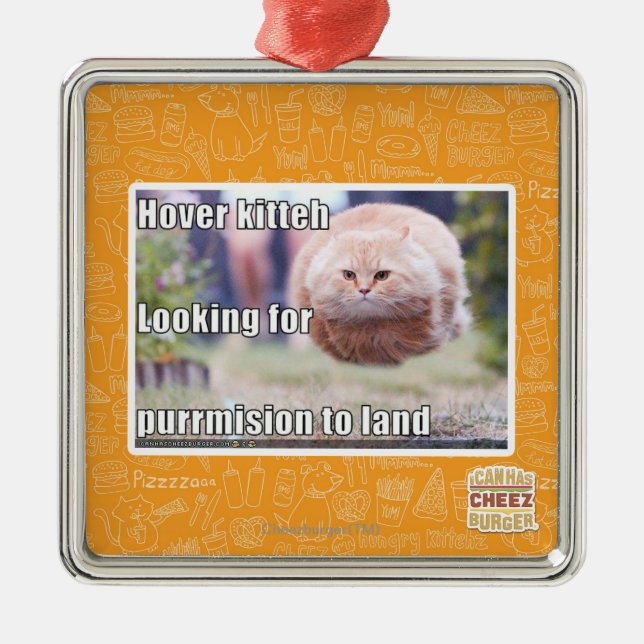 Ornamento De Metal Kitteh do pairo (Frente)