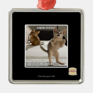 Ornamento De Metal Kitten Raptor