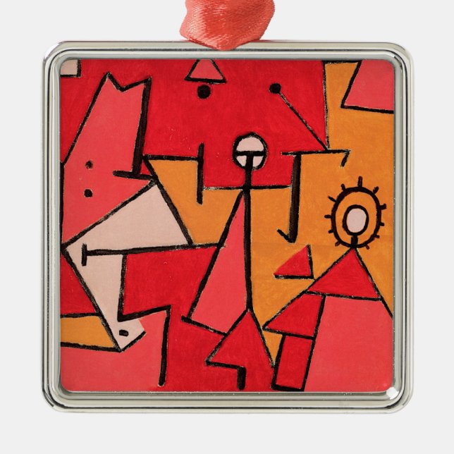 Ornamento De Metal Klee - Calor, pintura famosa, (Frente)