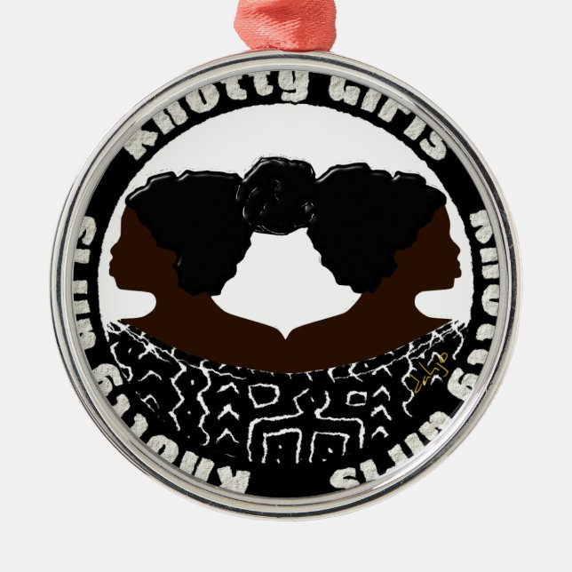 Ornamento De Metal Knotty Girls (Frente)