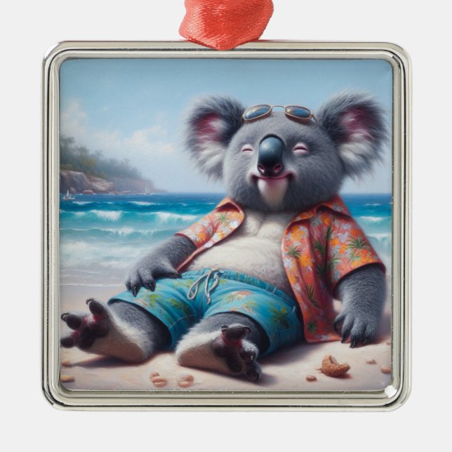 Ornamento De Metal Koala Beach (Frente)