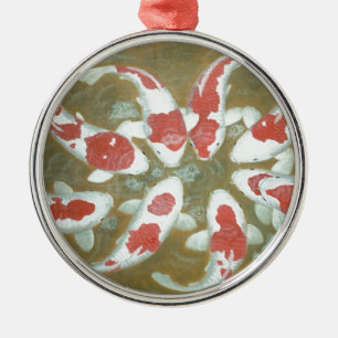 ORNAMENTO DE METAL KOI FISH