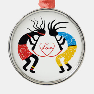 Ornamento De Metal Kokopelli Love