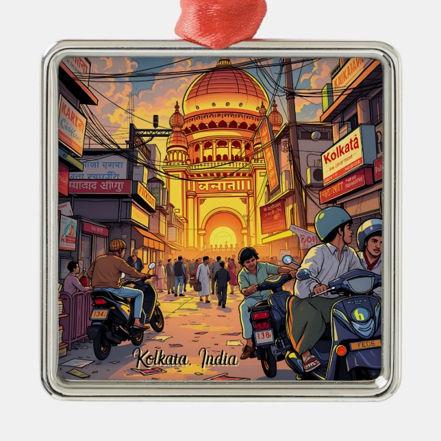 Ornamento De Metal Kolkata, Índia (Frente)