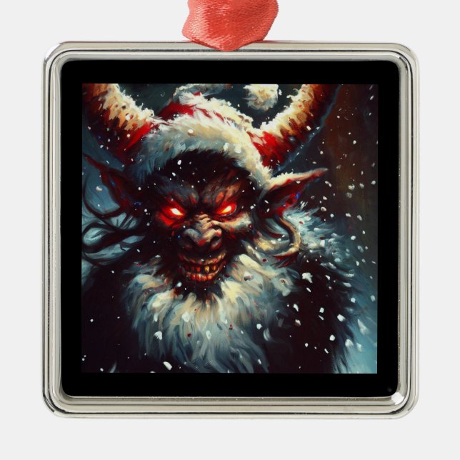 Ornamento De Metal Krampus Natal 1 (Frente)