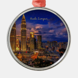 Ornamento De Metal Kuala Lumpur, Petronas Twin Towers