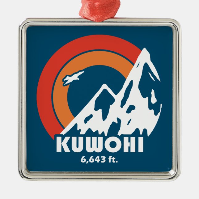 Ornamento De Metal Kuwohi Carolina do Norte Tennessee Sun Eagle (Frente)