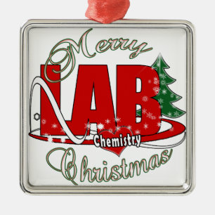 ORNAMENTO DE METAL LAB CHEMISTRY CHRISTMAS