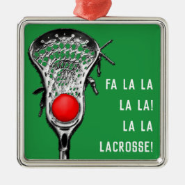 Ornamento De Metal Lacrosse Christmas Cheer